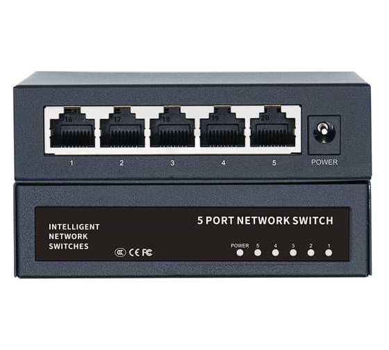 Коммутатор неуправляемый NETLAN 4_10/100/1000Мбит/с PoE (af/at), 1_1000Мбит/с RJ45 NLS-125P 1