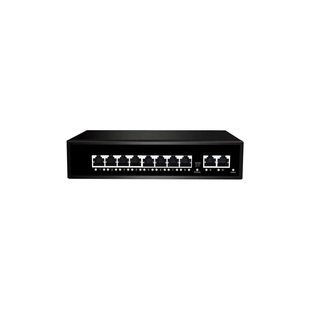 КоммутаторнеуправляемыйNETLAN8_10/100Мбит/сPoE(af/at),2_100Мбит/сRJ45NLS-1110P