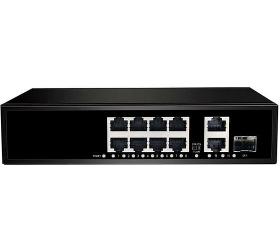 Коммутатор неуправляемый NETLAN 8_10/100/1000Мбит/с PoE (af/at), 2_1000Мб/с RJ45, 1_1000Мб/с SFP NLS-1211P 1