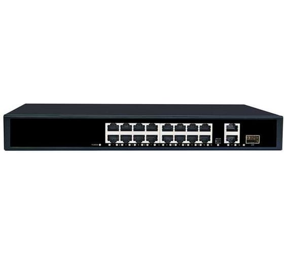 Коммутатор неуправляемый NETLAN 16_10/100Мбит/с PoE (af/at), 2_1000Мбит/с RJ45, 1_1000Мбит/с SFP NLS-1119P