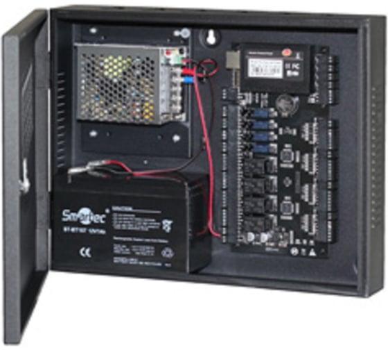 Сетевой контроллер Smartec ST-NC440B на 4 двери (4 считывателя) в боксе smkd0011