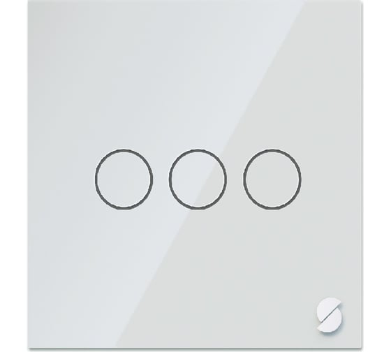 Умный трехклавишный выключатель Sibling белый Powerlight-WS3W 00-00003047 1