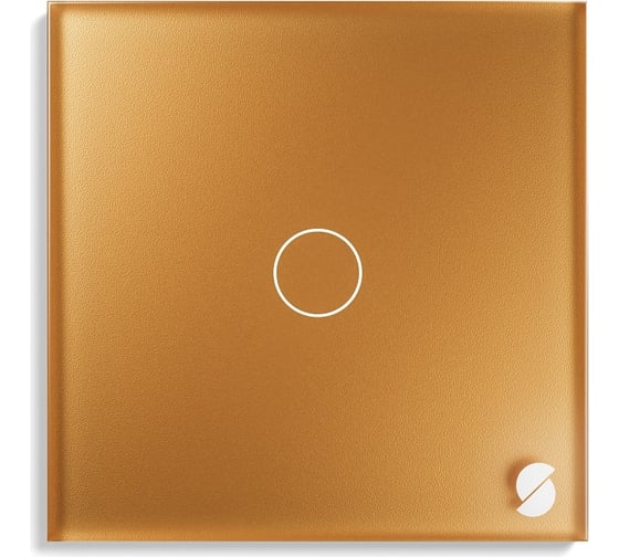 Умный одноклавишный выключатель Sibling золотой Powerlight-WS1G 00-00003067 1