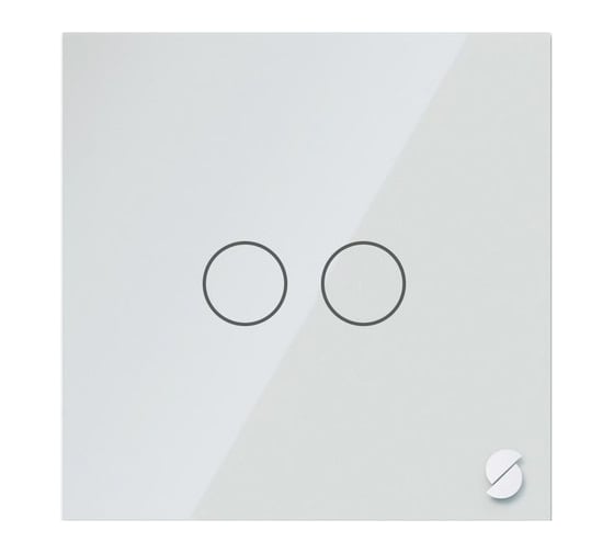 Умный двухклавишный выключатель Sibling белый Powerlight-WS2W 00-00003068