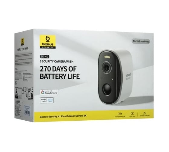 Камера наружная Baseus N1 Plus 2K White/белый BAS-S0TZ002130