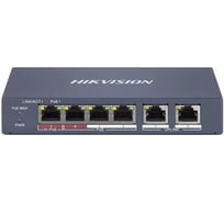 Коммутатор HIKVISION DS-3E1106HP-EI (L2) 6x100Мбит/с 4PoE 60W управляемый 2080658