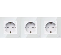 Умная встраиваемая розетка Sibling белая на три гнезда Powerswitch-W3 00-00012200