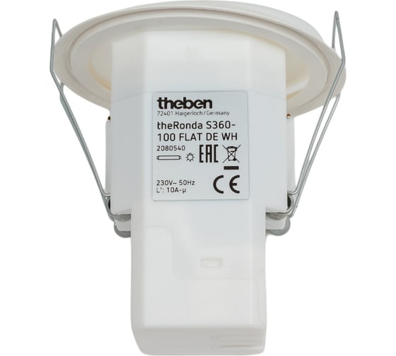 Датчик присутствия Theben theRonda S360-100 FLAT DE WH 2080540
