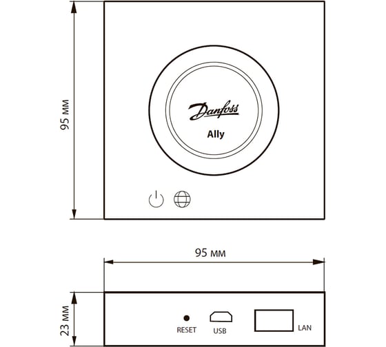 Шлюз Danfoss Ally Gateway 014G2401