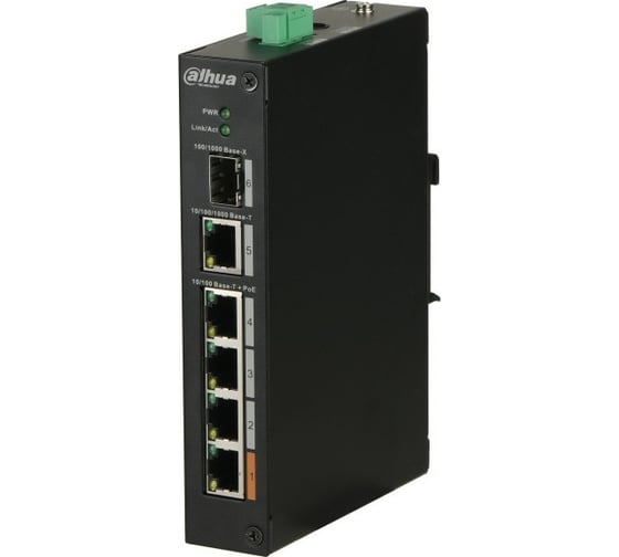 Защищенный 4-портовый РОЕ коммутатор Dahua DH-PFS3106-4ET-60 неуправляемый АН5021824 1