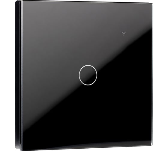 Умный сенсорный выключатель SMARTBUY с Wi-Fi, Яндекс Алисой одноклавишный, черный SBE-wifi1b-10-SW1-0 1
