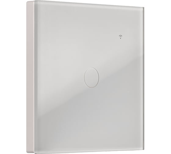 Умный сенсорный выключатель SMARTBUY с Wi-Fi, Яндекс Алисой одноклавишный, белый SBE-wifi1w-10-SW1-0 1