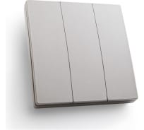 Трехклавишный беспроводной выключатель FERON TM83 230V, 500W, серебро 41721