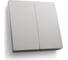 Двухклавишный беспроводной выключатель-кнопка FERON TM82 230V, 500W, серебро 41720 1