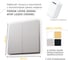 Двухклавишный беспроводной выключатель-кнопка FERON TM82 230V, 500W, серебро 41720 3
