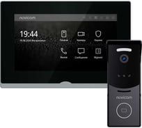 Комплект IP-видеодомофона Novicam IMPULSE 7 IP WIFI KIT BLACK. Сенсорный видеодомофон, вызывная панель со считывателем, PoE-коммутатор. Поддержка SIP и приложения Smart 4648
