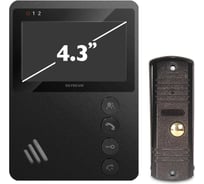 Комплект видеодомофона с мех кнопками SkyBeam 4.3 черный (94402FA+94201-600TVLBL) 94402FA+ 94201- 600TVLBL