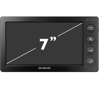 Монитор видеодомофона SkyBeam 7, с мех кнопками, черный 94705MBL