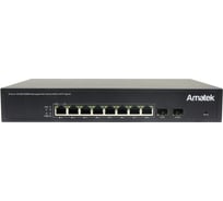 10 портовый управляемый коммутатор с PoE Amatek AN-SGM10P8 7001015
