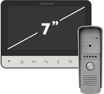 Комплект видеодомофона Skybeam из 7 дюймового монитора с сенс кнопками и вызывной панели, черный RL-B7BL
