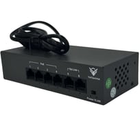 Коммутатор неуправляемый ТИТАНУМ TM042-02, 4 RJ45 10/100 Мбит/с PoE+2 Uplink 10/100 Мбит/с (55 Вт), ЭТ-00000010