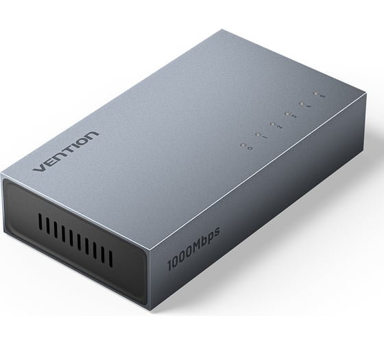 Коммутатор сетевой Vention 5 портов Gigabit Ethernet - Серый ITDH0-EU 1