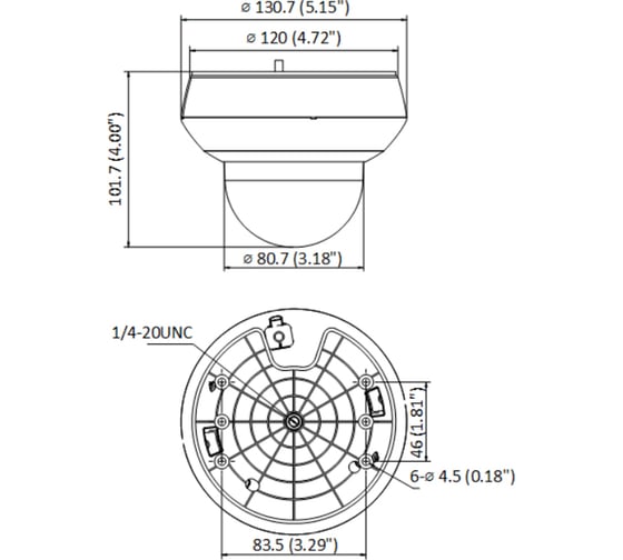 IP камера Hikvision 4Мп поворотная DS-2DE2A404IW-DE3(C0)(S6) АВ5063336