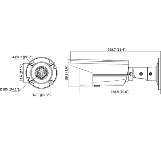 IP камера Hikvision DS-2CD2T83G2-4I 6mm УТ-00042070