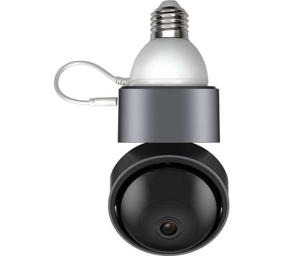 Умная Wi-Fi 2.4+5Ггц поворотная камера Roximo с адаптером питания в цоколь E27 c Алисой RHC201-E27