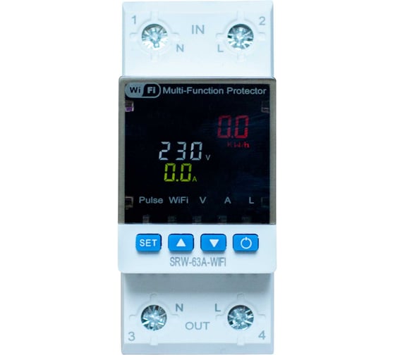 Реле напряжения RUCELF SRW-63A-WIFI с Wi-Fi КА-00010284