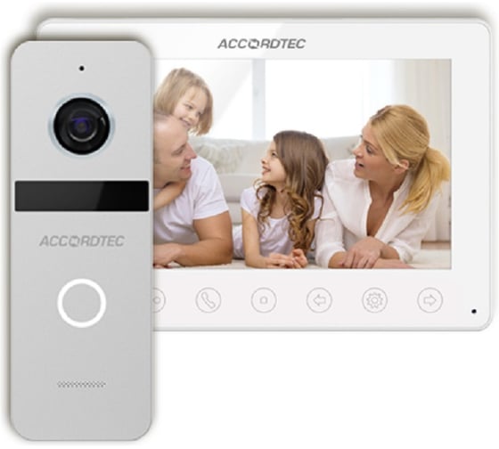 Комплект домофонии ACCORDTEC AT-home10 WH-SL AT-14730