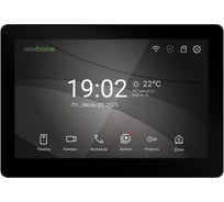 Видеодомофон Novihomeт RENDER 10 FHD WIFI DARK - сенсорный IPS дисплей 10.1; поддержка: 2 вызывных панелей, 3 видеокамер, 2 трев.датчиков; 3 доп.домофонов; Слот microSD 4068