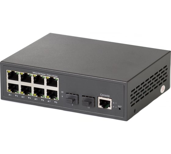 Коммутатор Netlink NL-SW-2L-8T2S Layer 2+ managed Ethernet switch: 2_1G/2.5G SFP slots + 8_10/100/1000M RJ45 ports УТ-00003706