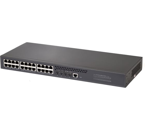 Коммутатор Netlink NL-SW-2L-24T4X-S Layer 2+ managed Ethernet switch: 4_1G/2.5G/10G SFP+ slots + 24_10/100/1000M RJ45 УТ-00003712