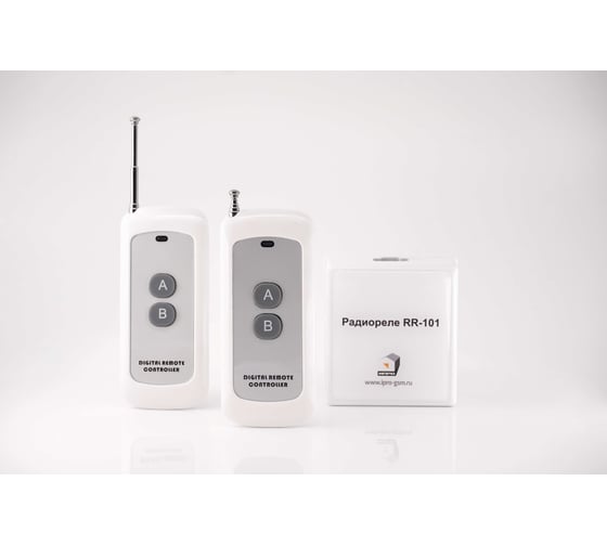 Комплект радиореле ИПРо RR-101 + 2 пульта 250-950м (двойное питание 12В и 220В) 3033