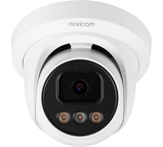 Камера видеонаблюдения IP купольная Novicam LUX 52MX 1/2.7 CMOS, 5 Мп 25 к/с, 2.8 мм, ИК 40 м, PoE уличная всепогодная v. 1045V