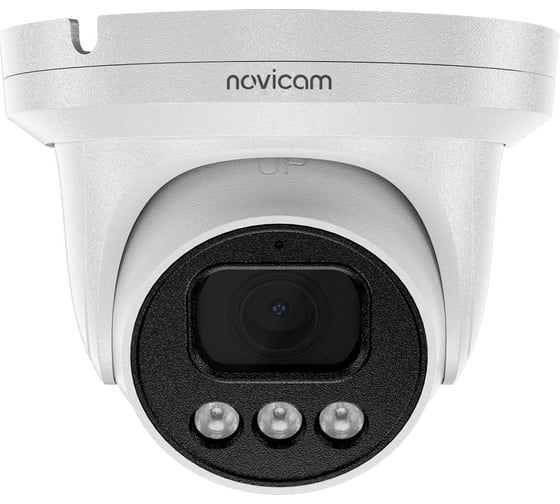 Камера видеонаблюдения IP купольная Novicam ULTRA 52M 1/2.8 STARVIS CMOS, 5 Мп 25 к/с, 2.8 мм, ИК 40 м, PoE уличная всепогодная v. 1002V