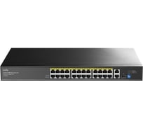 Коммутатор Cudy FS1026PS1 с 24 портами 10/100 Мбит/с, 2 гигабитными портами, портом SFP и поддержкой PoE+ (300 Вт) 10000151976