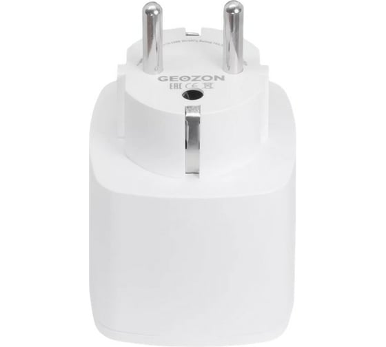 Умная розетка GEOZON PE-01 Wi-Fi, AC100-250В, 10А, 50-60Гц, 2500Вт, white GSH-SSP02