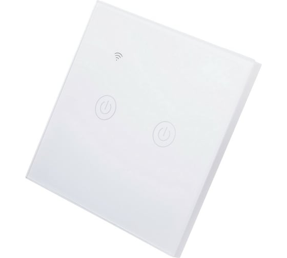 Умный встраиваемый выключатель GEOZON WS-02 2 линии, Wi-Fi, безнулевой вход, white GSH-SСW02
