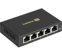 Коммутатор неуправляемый ExeGate EDGS-1005D 5-портовый гигабитный UTP 10/100/1000 Base-T, металлический корпус, с функцией энергосбережения 298693