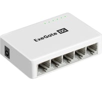 Коммутатор неуправляемый ExeGate EDGS-1005С 5-портовый гигабитный UTP 10/100/1000 Base-T, с функцией энергосбережения EEE, настольный 298687
