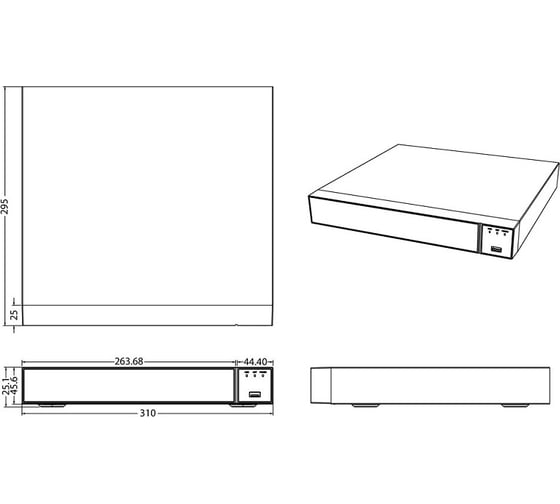 25 канальный IP видеорегистратор Amatek AR-N2552F 7000599