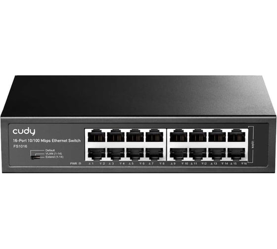 Коммутатор в металлическом корпусе Cudy FS1016 с 16 портами 10/100 Мбит/с 10000152659