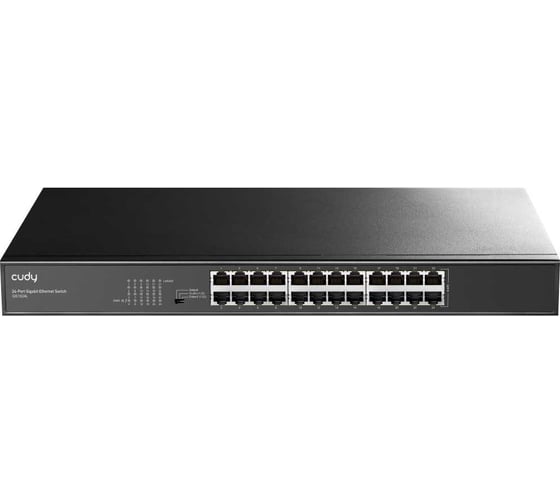 Коммутатор в металлическом 19-дюймовом корпусе Cudy GS1024L с 24 гигабитными портами 10000152542