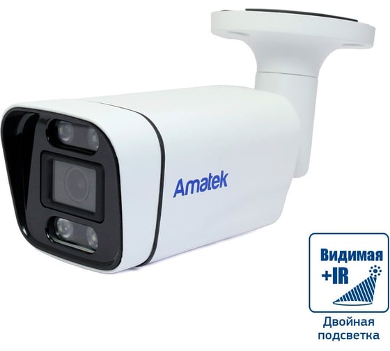 Цилиндрическая IP видеокамера Amatek AC-IS402MFSX 2.8 мм Mic+SD+IR/FColor 4 Мп 7000964