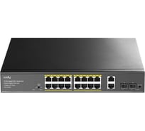 Коммутатор Cudy GS1018PS2 с 16 гигабитными портами, 2 гигабитными портами Uplink, 2 портами SFP и поддержкой PoE+ (200 Вт) 10000151279