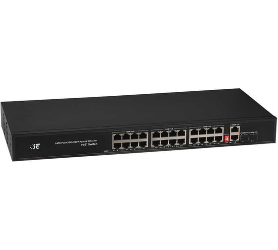 Коммутатор PoE неуправляемый SLT PS-24E2G2S 11336
