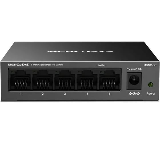 Коммутатор неуправляемый Mercusys (L2) 5x1Гбит/с MS105GS
