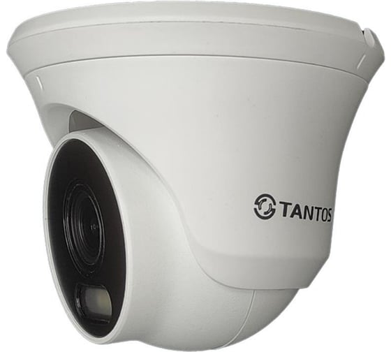 Уличная купольная универсальная видеокамера Tantos TSc-Ee2FN ColorView UVC (AHD, TVI, CVI, CVBS) с LED подсветкой белого цвета 00-00244637